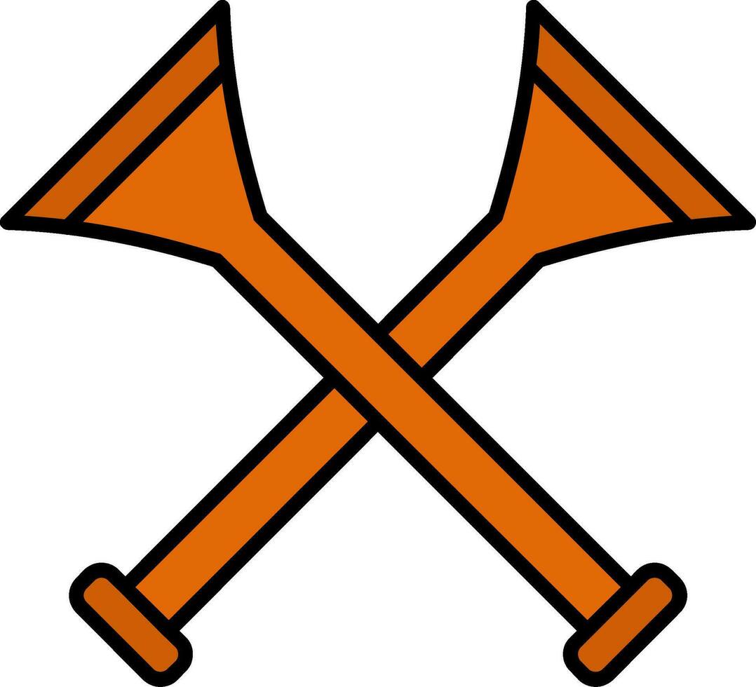 Vuvuzela Line Filled Icon vector
