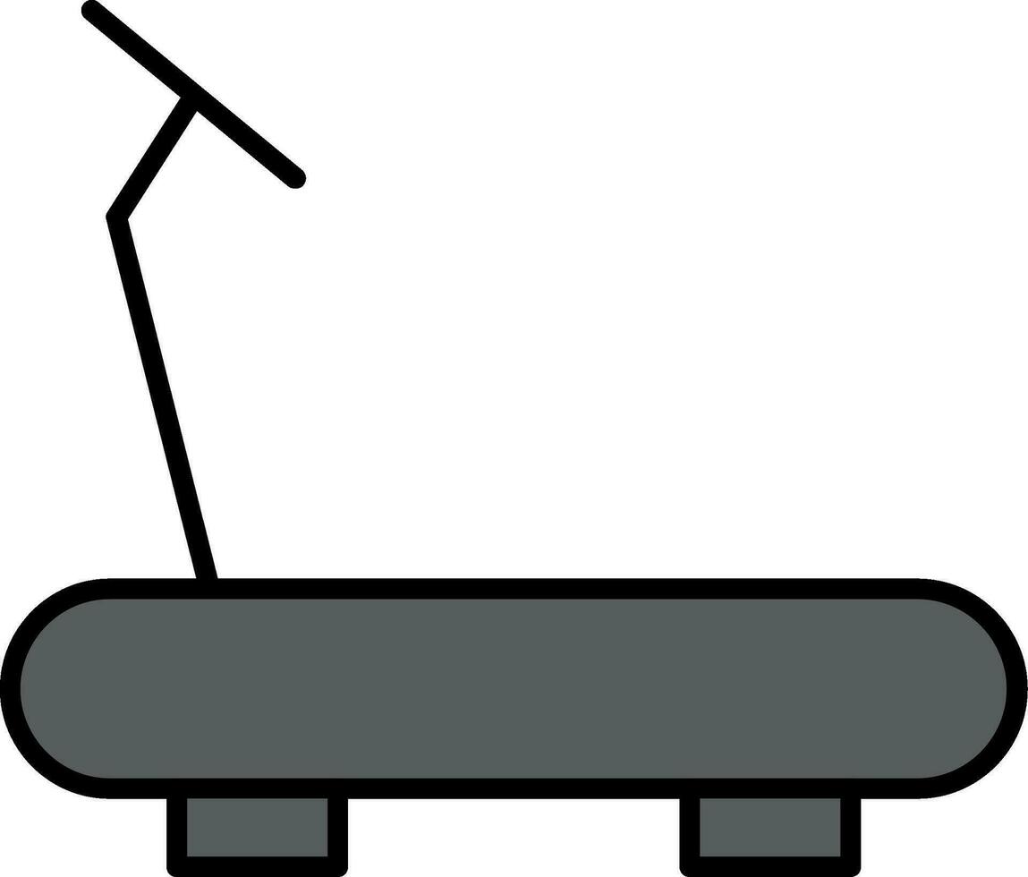 Treadmill Line Filled Icon vector