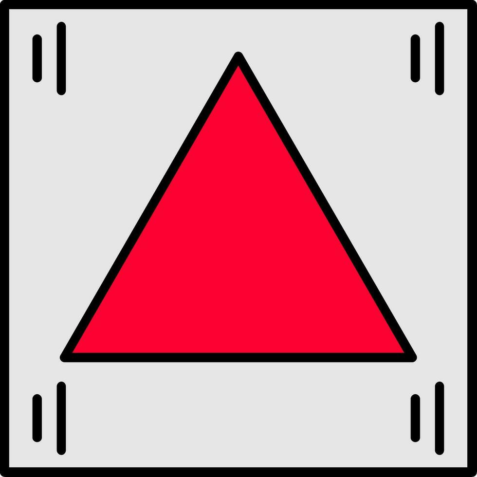Triangle Line Filled Icon vector