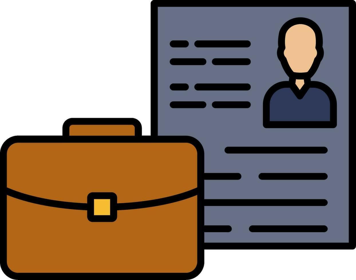 Suitcase Line Filled Icon vector