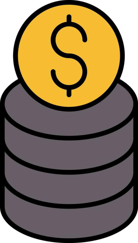 Income Line Filled Icon vector