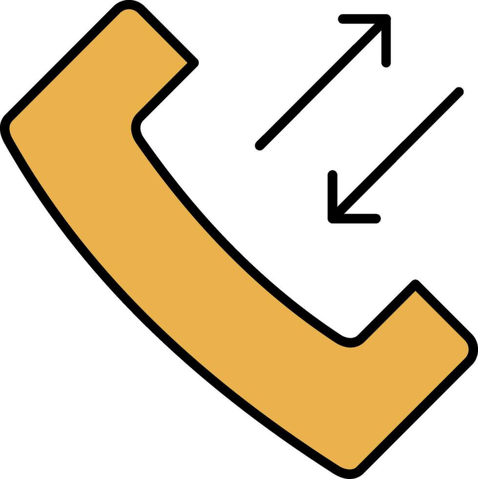 Contact Us Line Filled Icon vector