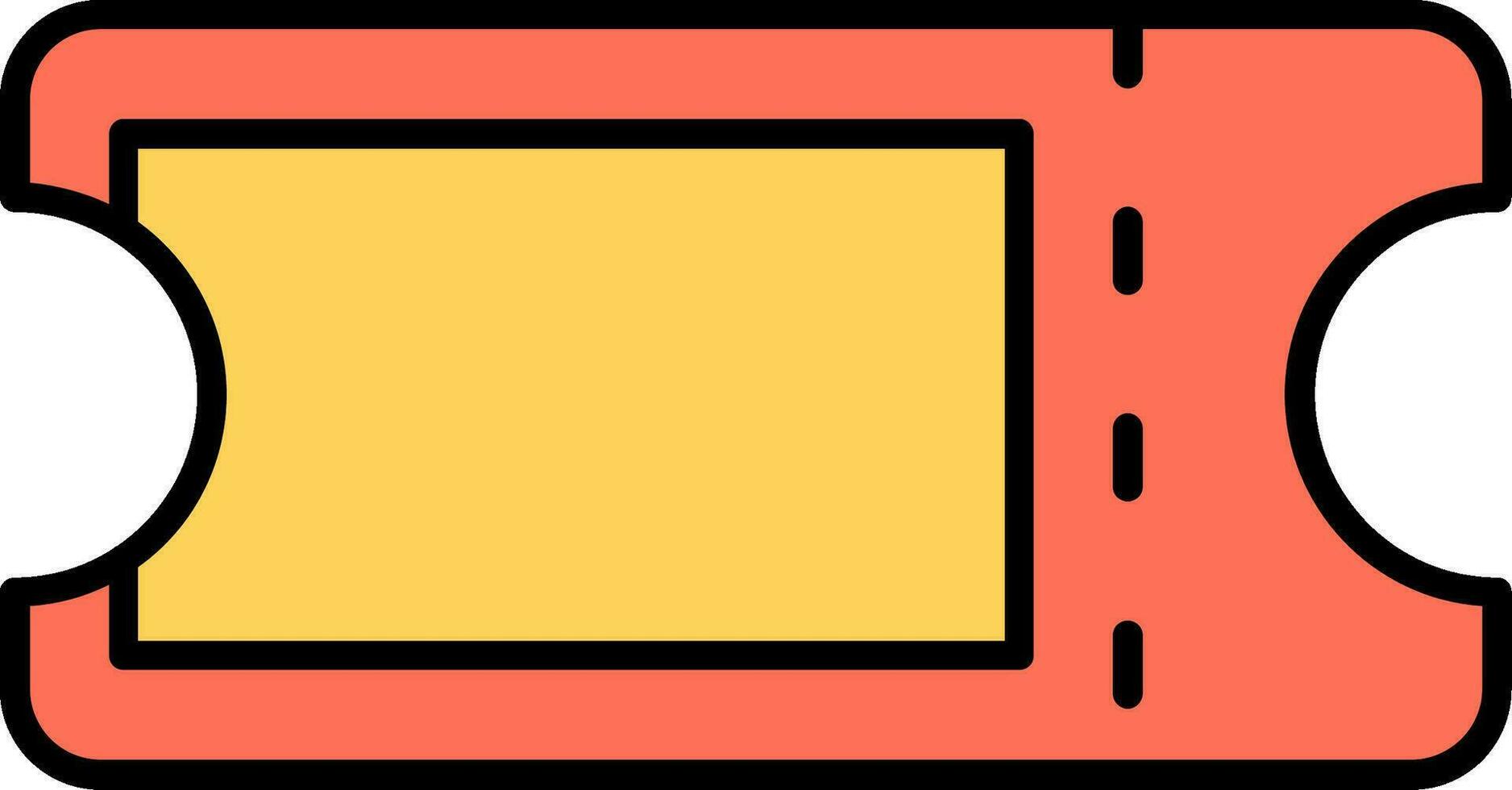 icono lleno de línea de boleto vector