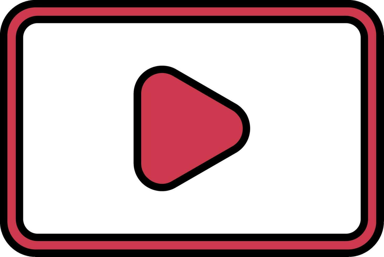 Video Line Filled Icon vector