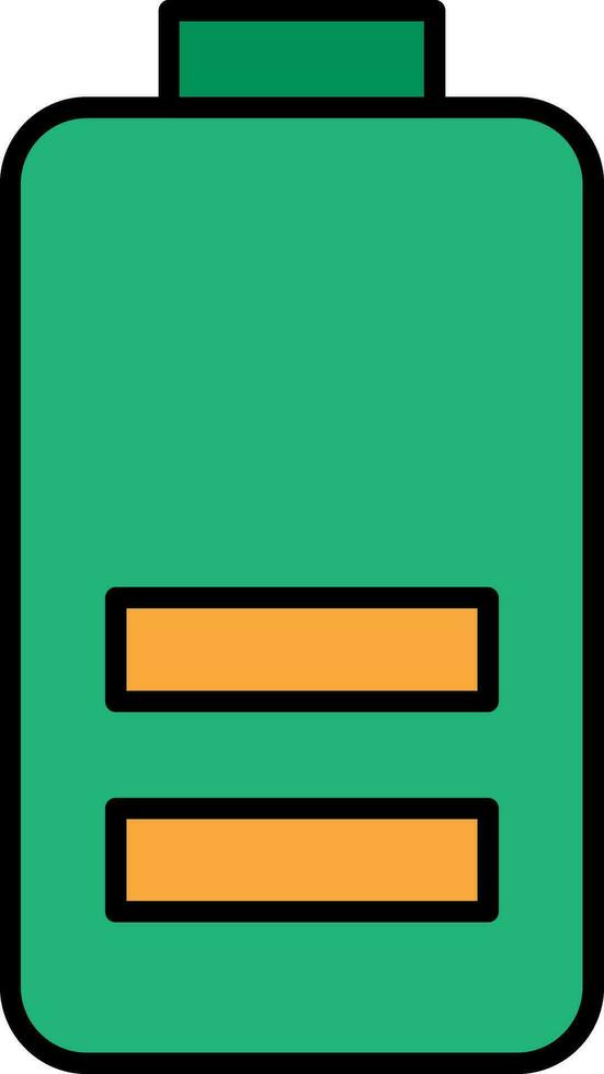 Battery Line Filled Icon vector