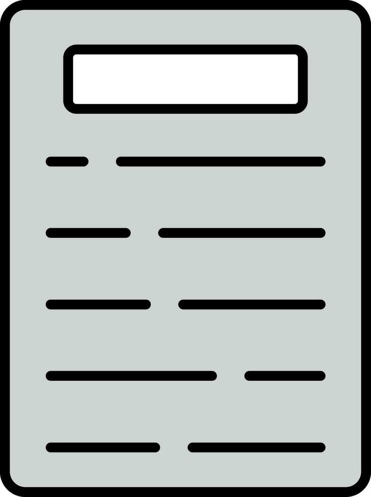 Contract Line Filled Icon vector