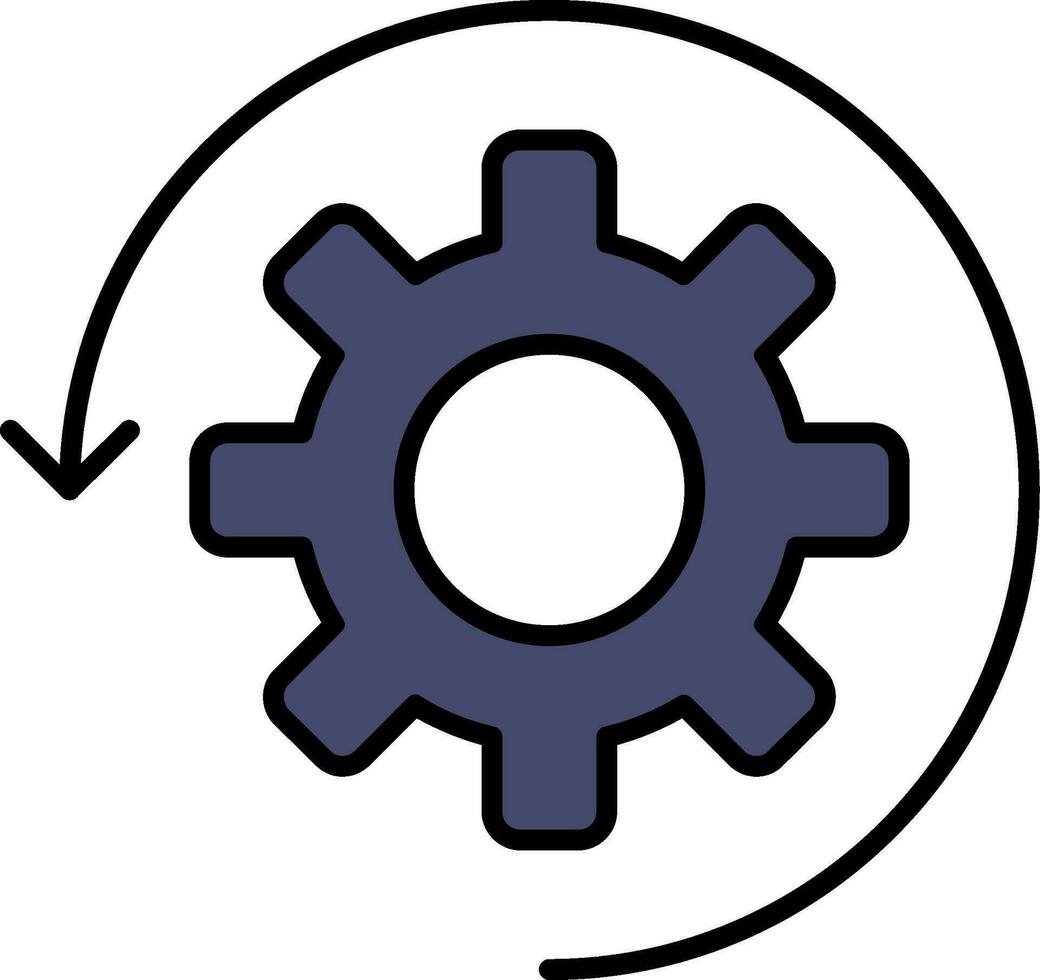 Automate Line Filled Icon vector
