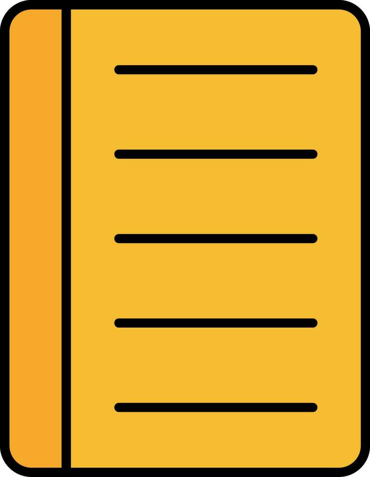 Notebook Line Filled Icon vector