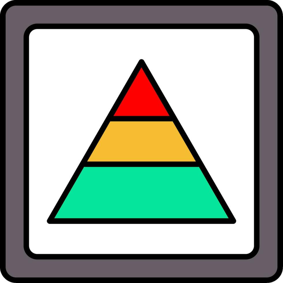 Pyramid Line Filled Icon vector