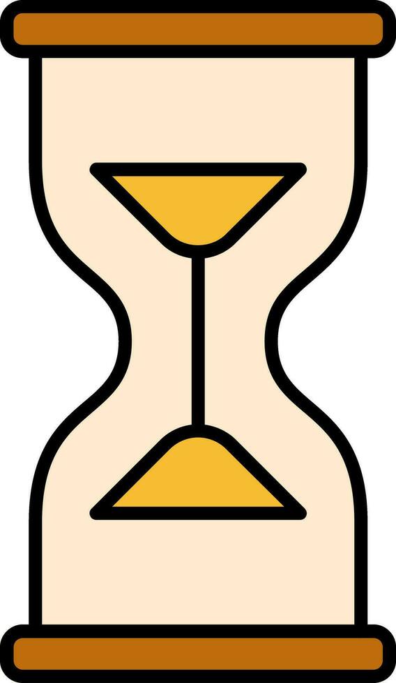 Hourglass Line Filled Icon vector