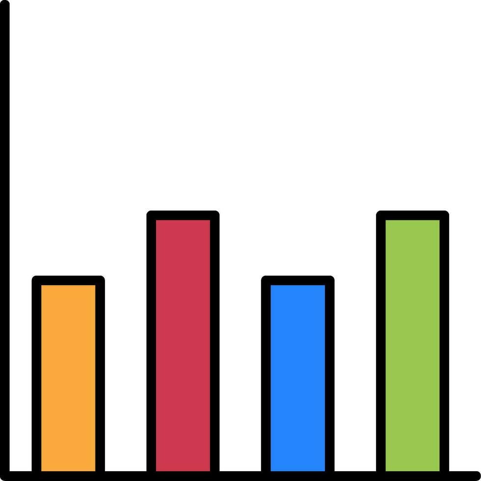 Diagram Line Filled Icon vector