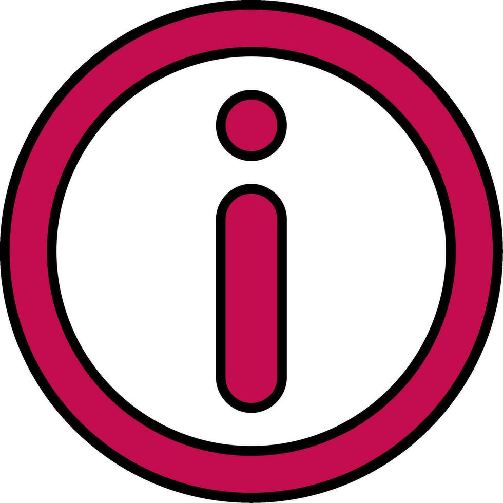 Information Line Filled Icon vector