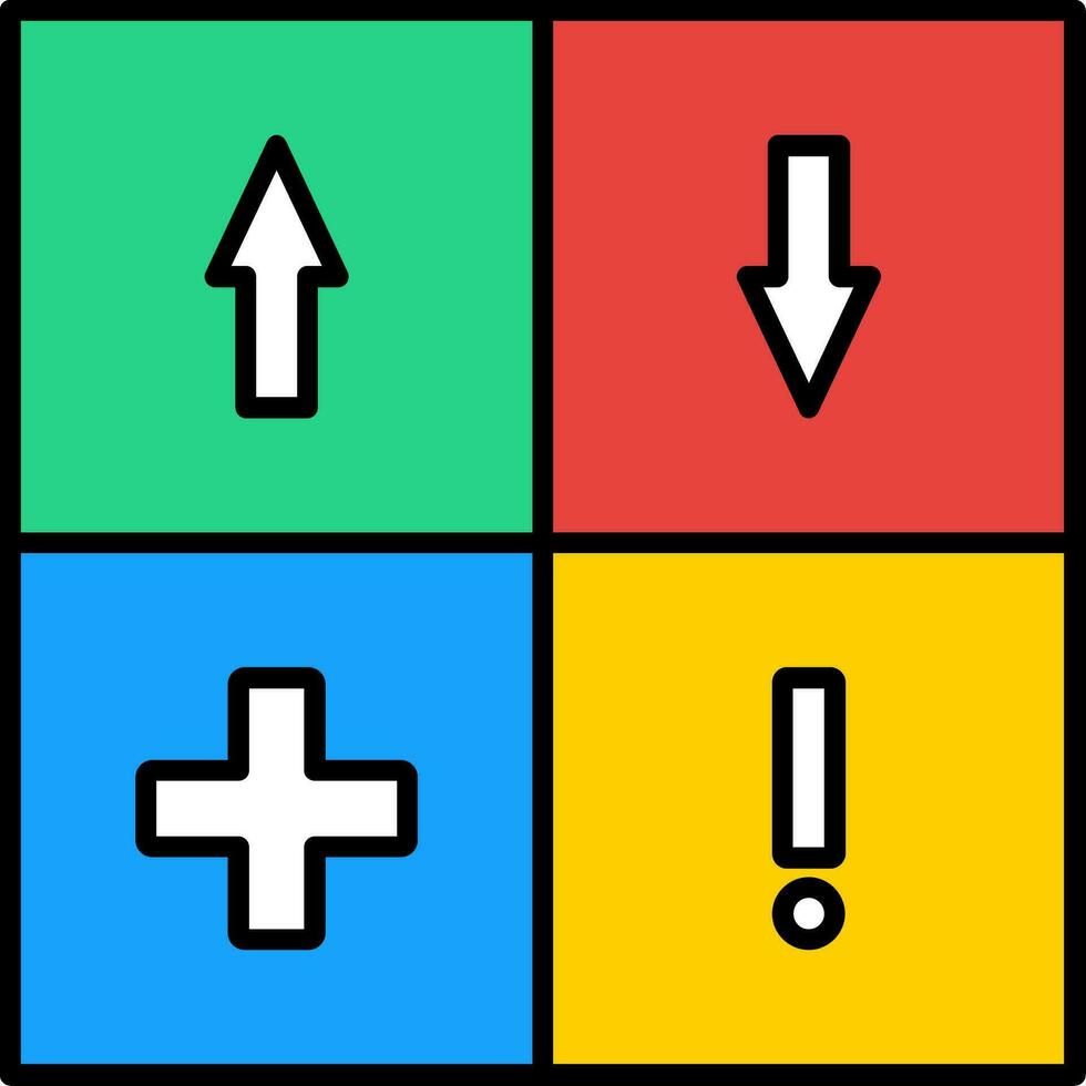 Swot Analysis Line Filled Icon vector
