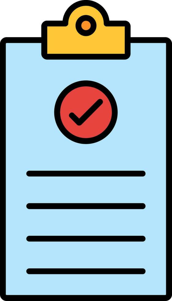 Checklist Line Filled Icon vector