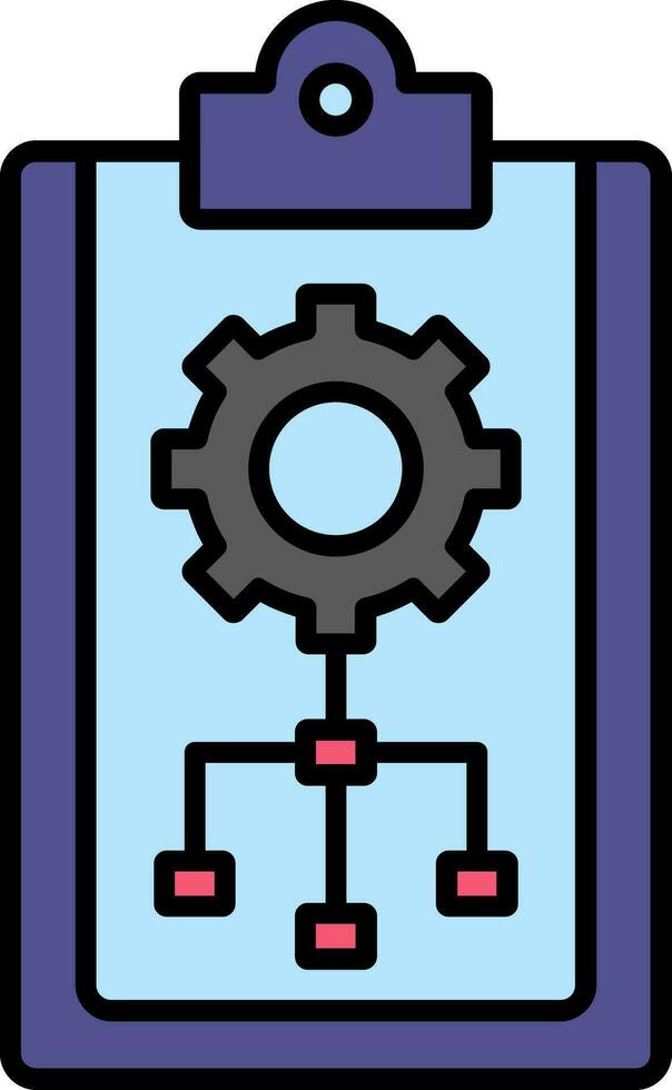 Planning Line Filled Icon vector