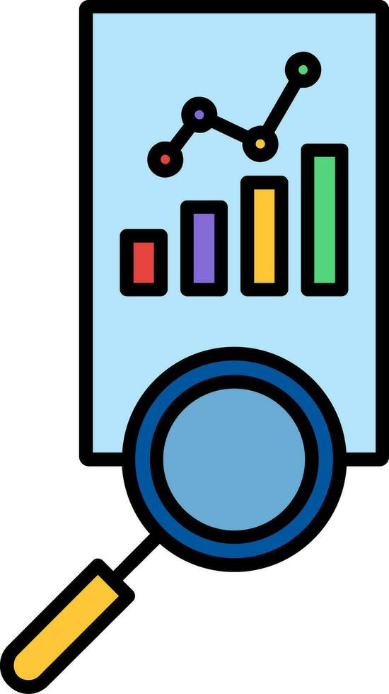 Market Analysis Line Filled Icon vector