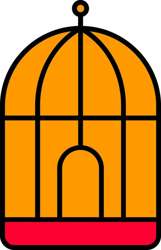 Circus Cage Line Filled Icon vector