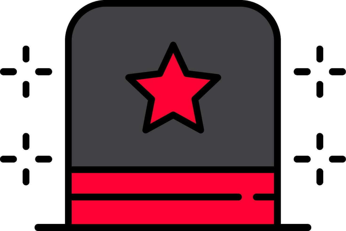 Magician Hat Line Filled Icon vector