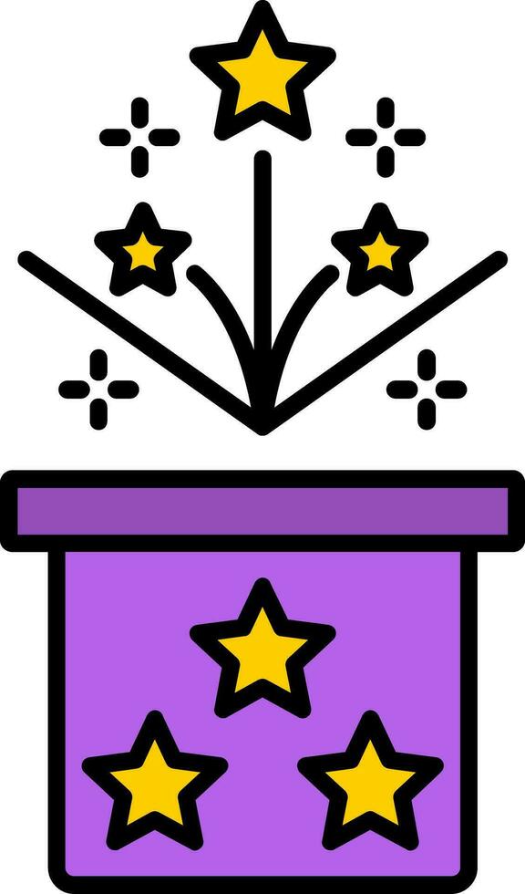 Magic Box Line Filled Icon vector