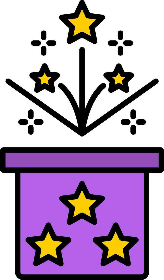 Magic Box Line Filled Icon vector