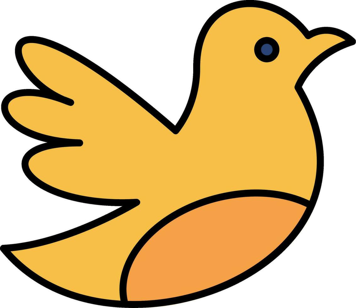 Bird Line Filled Icon vector