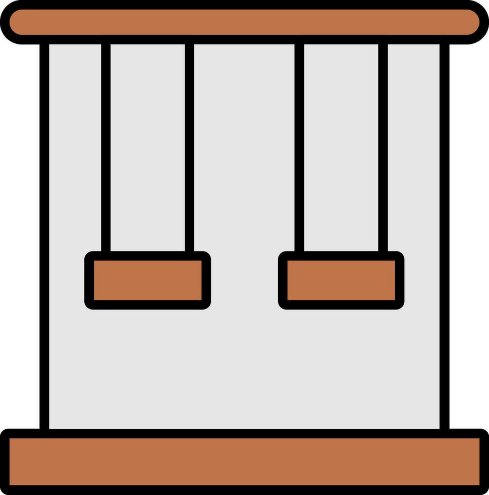 Trapeze Line Filled Icon vector