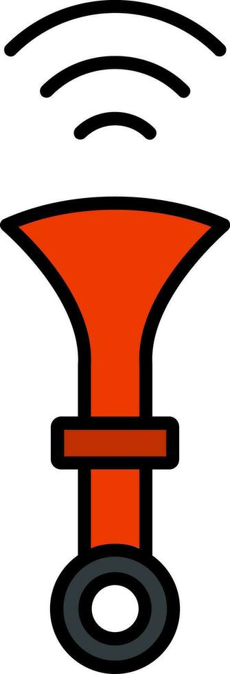 Horn Line Filled Icon vector