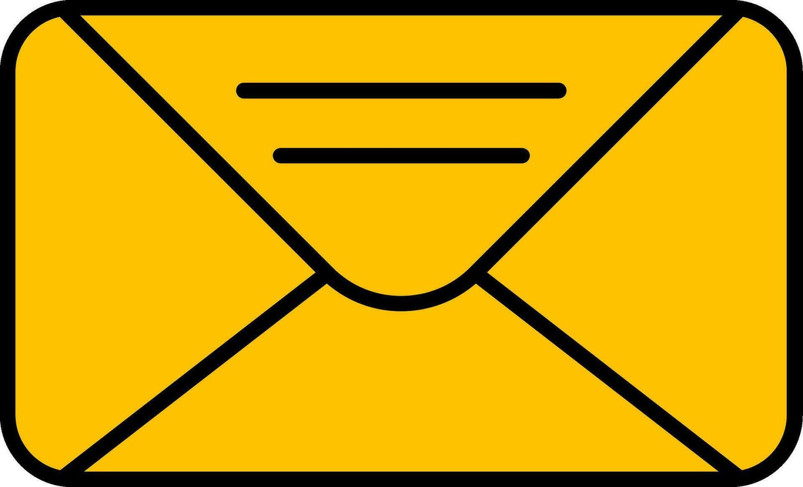 Mail Line Filled Icon vector