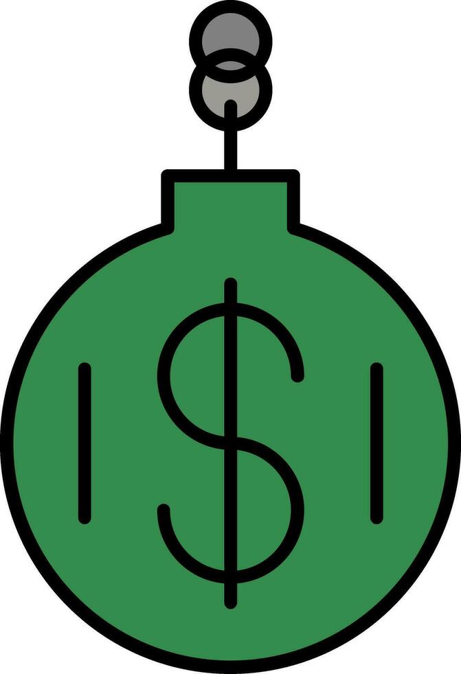 Debt Line Filled Icon vector