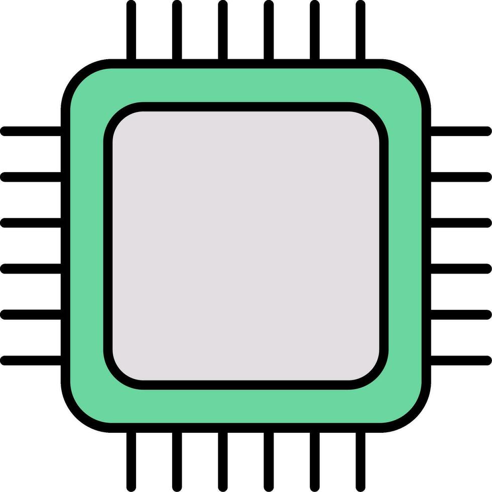 CPU Line Filled Icon vector