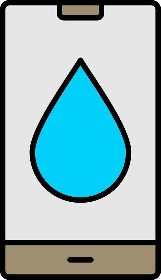 Water Drop Line Filled Icon vector
