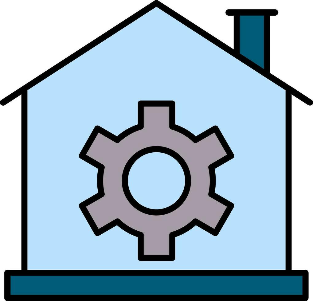 Smart Home Line Filled Icon vector