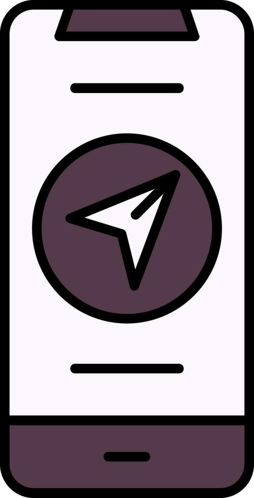 Navigator Line Filled Icon vector