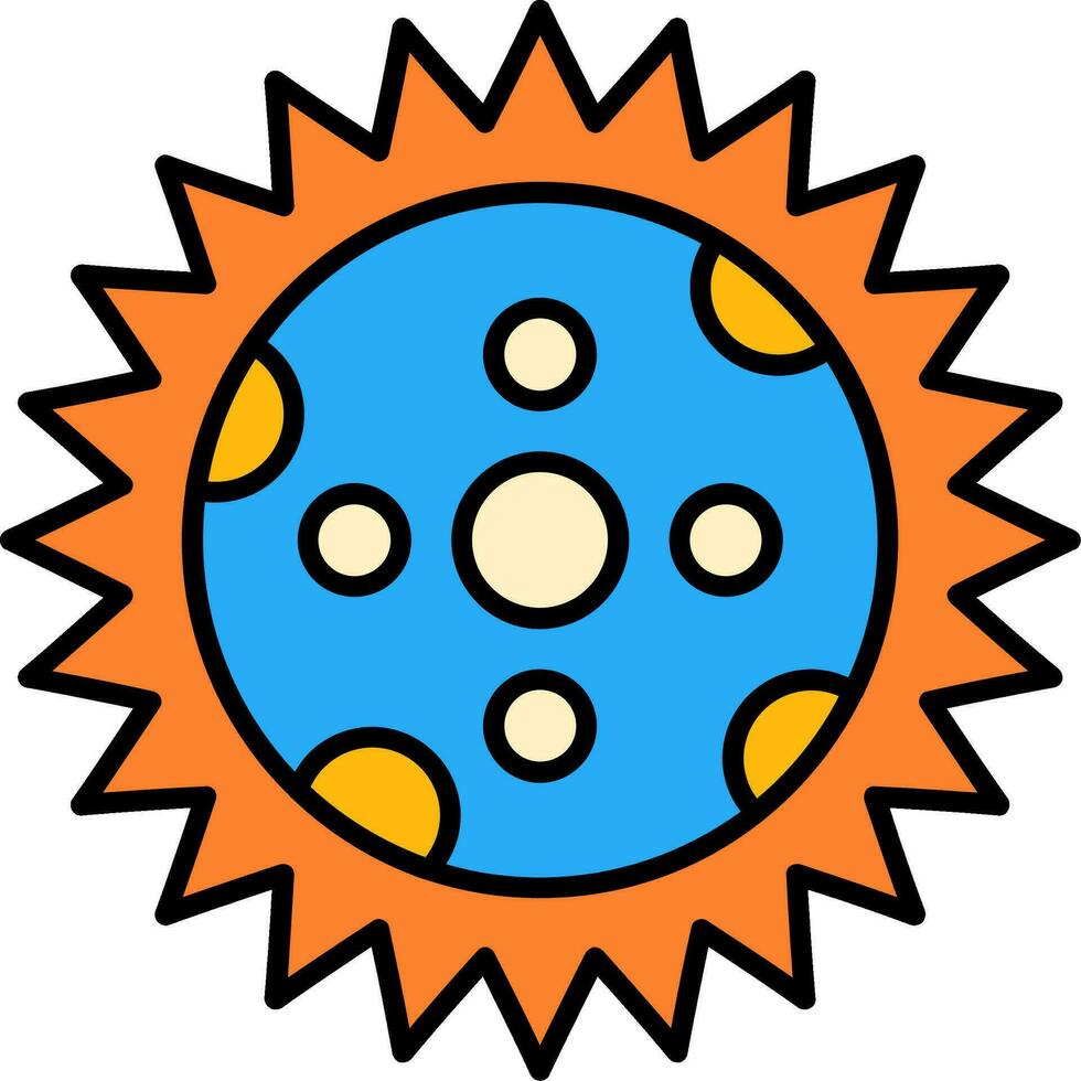 Eclipse Line Filled Icon vector