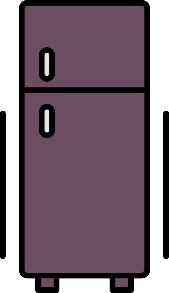 Fridge Line Filled Icon vector