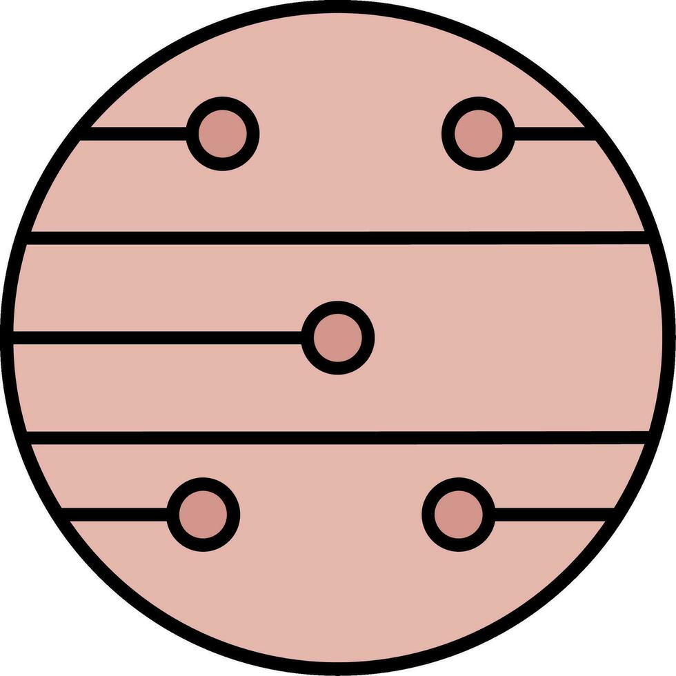 Mars Line Filled Icon vector