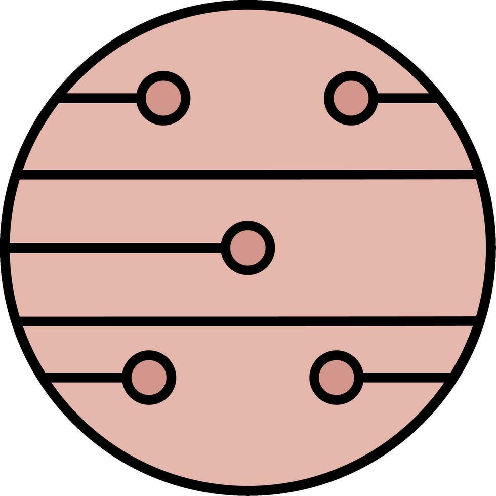 Mars Line Filled Icon vector