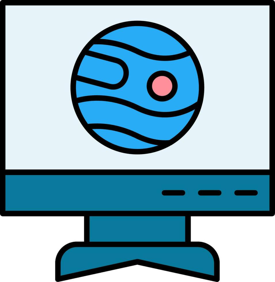 Live Stream Line Filled Icon vector