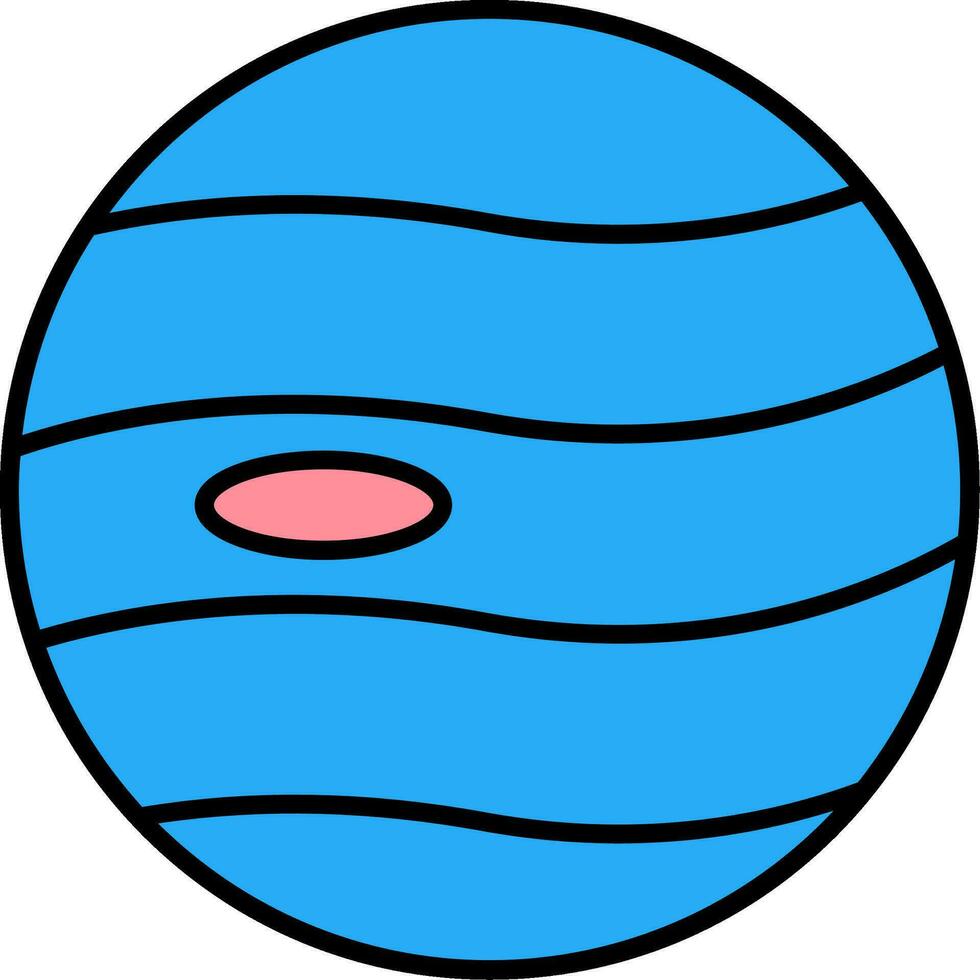 Planet Line Filled Icon vector