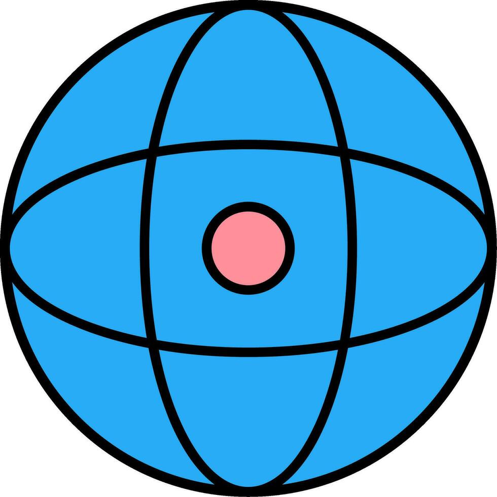 World Line Filled Icon vector