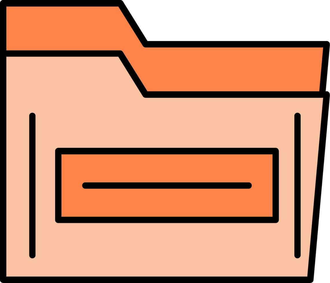 Folder Line Filled Icon vector