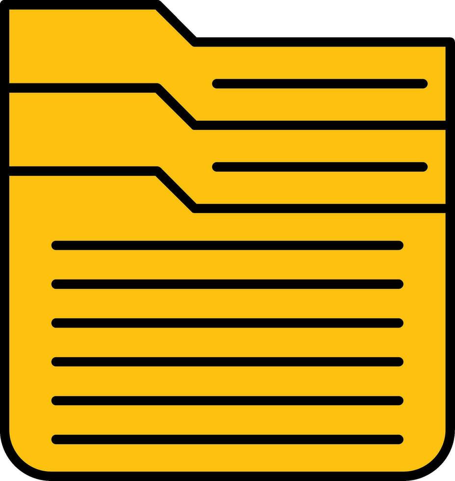 Archive Line Filled Icon vector