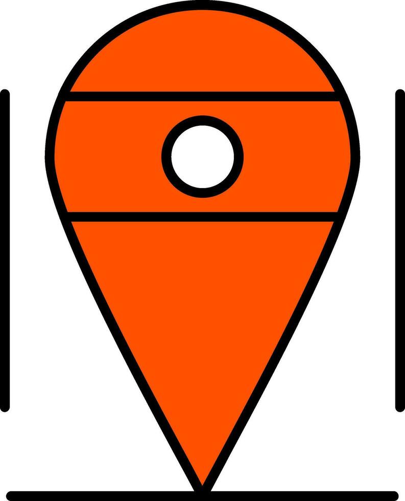 Location Line Filled Icon vector
