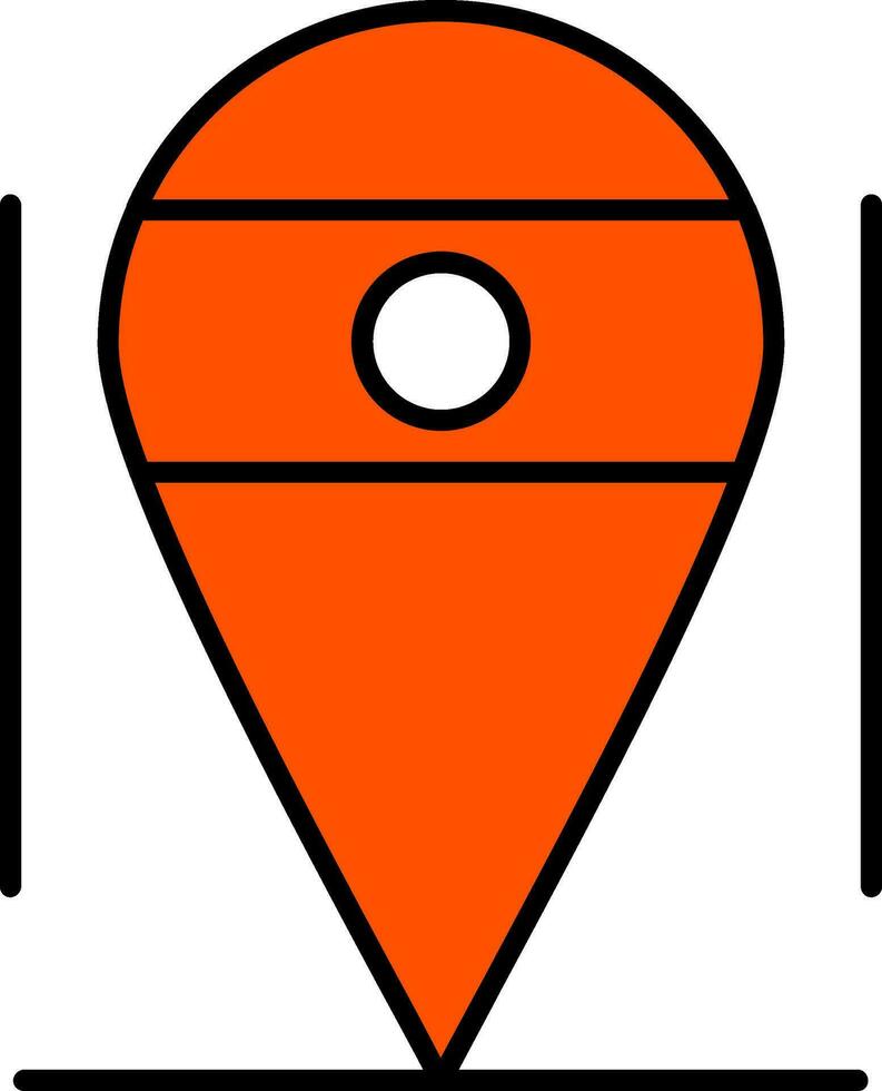 Location Line Filled Icon vector