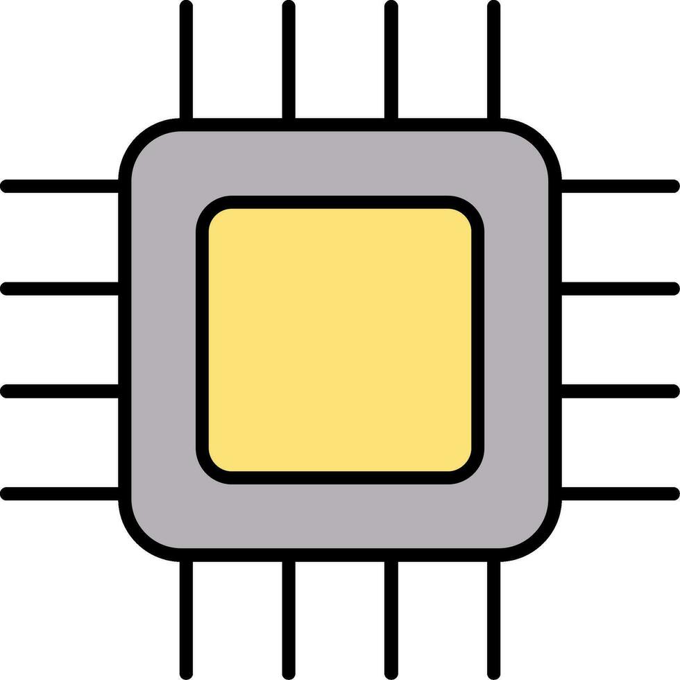 Cpu Line Filled Icon vector