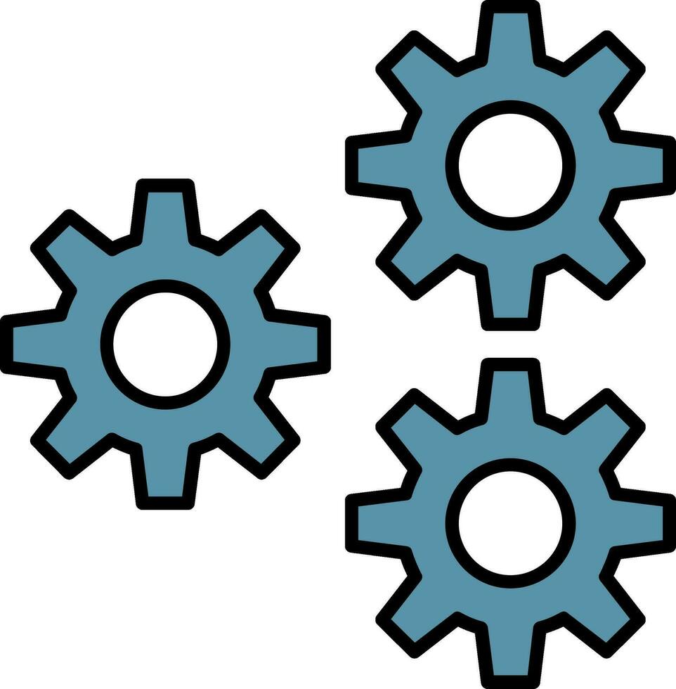 Setting Line Filled Icon vector