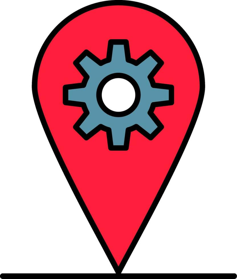 Localization Line Filled Icon vector