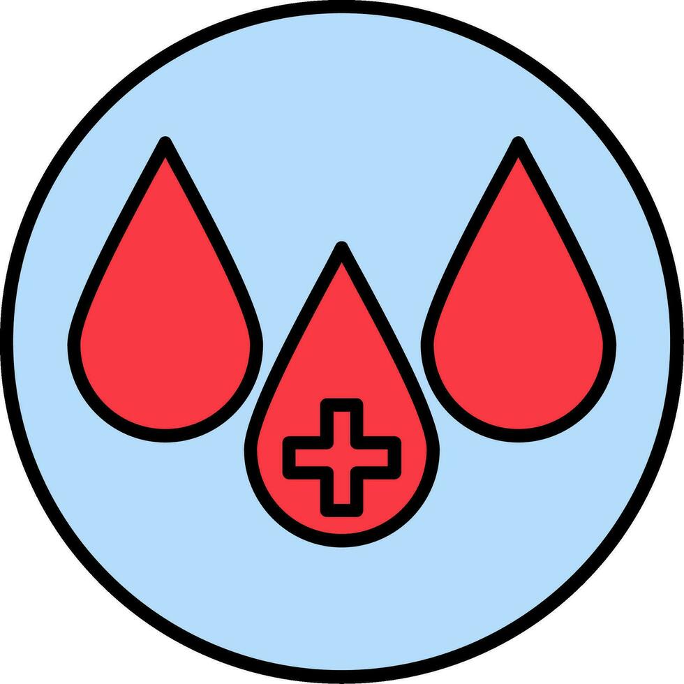 Blood Line Filled Icon vector