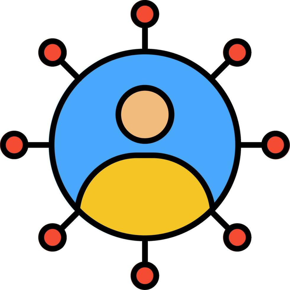 Avatar Line Filled Icon vector