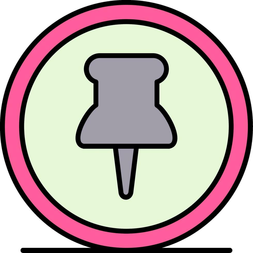 Paper Clip Line Filled Icon vector